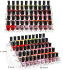 Cq acrylic Clear Nail Polish Organizers And Storage,5 Layer Nail Polish Rack Tabletop Display Stand Holds Up to 45 Bottles, Acrylic 5 Tier Essential Oils Holder For Professional Nail Salon Cq acrylic Store