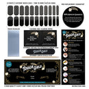 TOUGH GIRLS | 22 Semi-Cured Gel Nail Polish Strips | Brighter, Thicker, Tougher | UV LED Lamp Use Required | Includes Cuticle Stick, Nail File, Nail Wipes (Black) TOUGH GIRLS