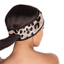 Kitsch Spa Headbands for Women- Makeup Headband, Headband for Washing Face and Facial Headband with Ponytail, Skincare Headband, Hair Band (Leopard) Kitsch