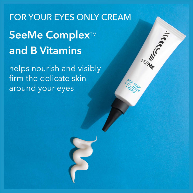 SeeMe Beauty Mature Skin Eye Cream Anti Aging Hydrating Under Eye Cream for Puffiness, Wrinkles, Dark Circles, Fine Lines, Fragrance-Free, With Niacinamide for Men & Women (.5 fl oz) SeeMe Beauty