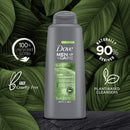 Dove Men+Care 2 in 1 Shampoo and Conditioner For Healthy-Looking Hair Lime + Cedarwood Naturally Derived Plant Based Cleansers 20.4 oz 3 Count DOVE MEN + CARE