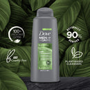 Dove Men+Care 2 in 1 Shampoo and Conditioner For Healthy-Looking Hair Lime + Cedarwood Naturally Derived Plant Based Cleansers 20.4 oz 3 Count DOVE MEN + CARE