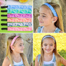 FROG SAC 6 PCS Tie Dye Headbands for Girls, Elastic No Slip Adjustable Rainbow Hair Bands for Girl Teens, Stretch Head Bands for Women, Cute Non Slip Hair Accessories Party Favors for Kids FROG SAC Store