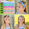 FROG SAC 6 PCS Tie Dye Headbands for Girls, Elastic No Slip Adjustable Rainbow Hair Bands for Girl Teens, Stretch Head Bands for Women, Cute Non Slip Hair Accessories Party Favors for Kids FROG SAC