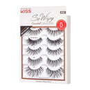KISS So Wispy Curated Collection of Bestselling False Eyelash Styles Multipack, Volume & Curl, Lash Extensions Look, Signature Wispy Effect, Cruelty Free, Reusable, Contact Lens Friendly, 5-Pair KISS