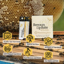 HummingBee Beeswax Lip Balm, Feel the Difference, Unscented, Unflavored, Natural Lip Care, 0.17 Ounce, Pack of 4 HummingBee