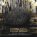 Konjac Sponge for Face - All Natural and Reusable - Konjac Facial Sponge with Activated Bamboo Charcoal - Gentle Exfoliating and Cleaning for All Skin Types - Biodegradable - Black By MILLY