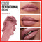Maybelline Color Sensational Lipstick, Lip Makeup, Cream Finish, Hydrating Lipstick, Nude, Pink, Red, Plum Lip Color, Warm Me Up, 0.15 oz; (Packaging May Vary) Maybelline New York