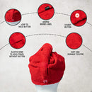 KEEPOZ Hair Towel Wrap Quick Dry 100% Cotton Super Absorbent Turban Head Wrap for Women with Button, Anti Frizz Hair Products, Hair Cap for Curly, Long & Thick Hair (1pc) (RED) KEEPOZ