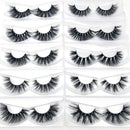 20 Styles Mink Eyelashes Pack High Volume 100% Siberian Mink Fur Lashes Cruelty-Free Face False Eyelashes Normal Look Fluffy Spike Fake Eyelashes Wholesale Lass Eyelashes