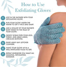 Exfoliating Bath Gloves for Shower - (2 Pairs, 4 Gloves) Heavy Exfoliation, Body Scrub Shower Scrubber, Shower Exfoliating Gloves for Women & Men, Loofah Shower Glove Beauty by Earth