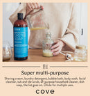 Cove Castile Soap Unscented & Citrus - 2x 1 Liter / 33.8 oz Bundle - Organic Argan, Jojoba, and Hemp Oils Cove