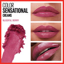 Maybelline Color Sensational Lipstick, Lip Makeup, Cream Finish, Hydrating Lipstick, Nude, Pink, Red, Plum Lip Color, Blissful Berry, 0.15 oz; (Packaging May Vary) Maybelline New York