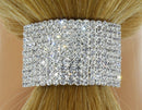 Rhinestone Ponytail Holder by Crystal Avenue | Stretchy Elastic Hair Tie | Silvertone with Sparkling Crystals Crystal Avenue
