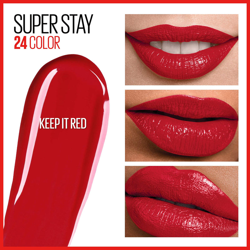 Maybelline SuperStay 24, 2-Step Liquid Lipstick, Keep It Red Maybelline New York