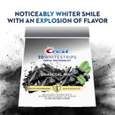 Crest 3D Whitestrips Charcoal Mint, Teeth Whitening Kit, 28 Individual Strips (14 Treatments) + 1 Tube of Flavor Serum Crest