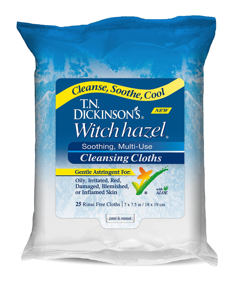 T.N. Dickinson's Witch Hazel New Soothing Multi-Use Cleansing Cloth, 25 Count Exclusive Edition… T.N. Dickinson's