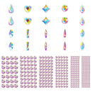 AD Beads 2300 Pcs Top Quality Flatback Rhinestone Around assortment size Plus 100 total in 10 different shapes AD Beads