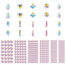 AD Beads 2300 Pcs Top Quality Flatback Rhinestone Around assortment size Plus 100 total in 10 different shapes AD Beads