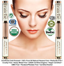 USDA Organic Castor Oil for Eyelashes and Eyebrows - All Natural Cold Pressed Castor Oil Eyelash Growth Serum with Mascara Tube - Caster Oil Eyebrow Growth Serum Eyelash Conditioner Lash Boost Serum Live Fraiche