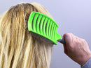 Zabolight Vent Hair Brush Vented Detangling Hair Brush for Thick Long Curly Hair, Curved Fast Blow Drying Brush for Women & Men (Green) Zabolight