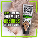Grip Clean | Hand Cleaner for Auto Mechanics - Heavy Duty Pumice Soap, All Natural & Dirt Infused w/Stiff Bristle Fingernail Scrub Brush for Men & Mechanics Grip Clean