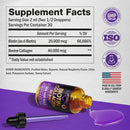 Liquid Biotin & Collagen - Vitamins for Hair Growth Support for Women & Men - Extra Strength 60000 mcg Drops - B7 Supplement - Strong Nails & Healthy Skin - 98% Faster Absorption Than Pills Infinity Warehouse