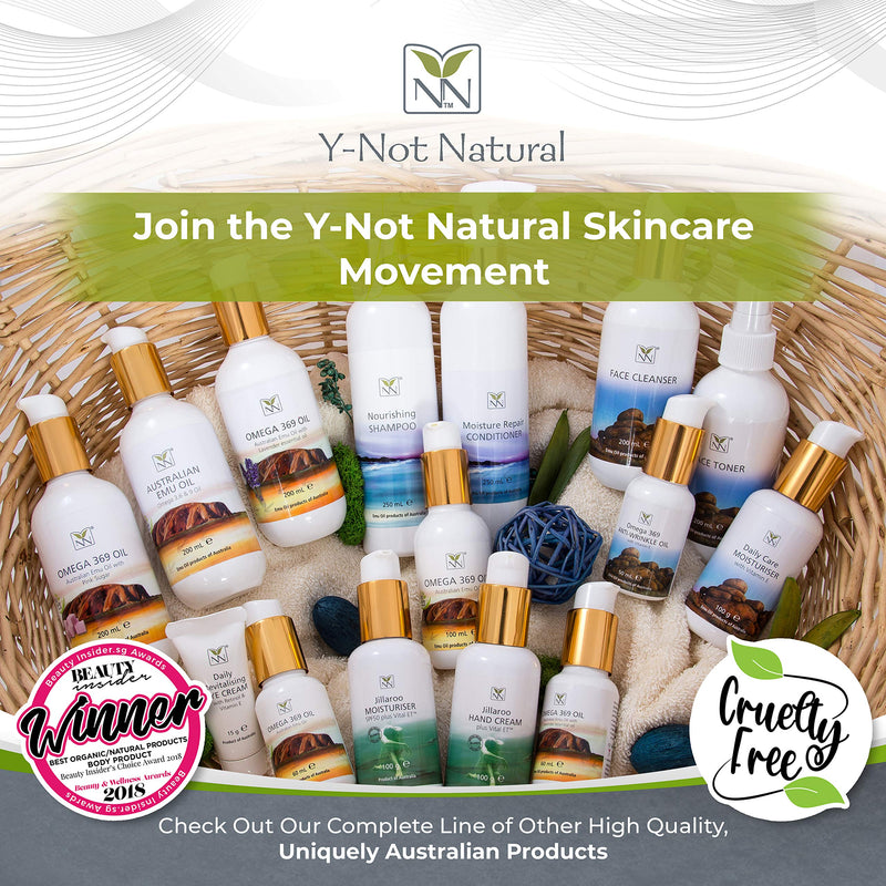 Y- Not Natural - Anti Aging Eye Cream with Australian Emu Oil, Retinol, and Vitamin E YNN Y-Not-Natural