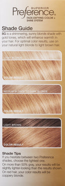 L'Oreal Paris Superior Preference Fade-Defying + Shine Permanent Hair Color, 8G Golden Blonde, Pack of 1, Hair Dye L'Oreal Paris