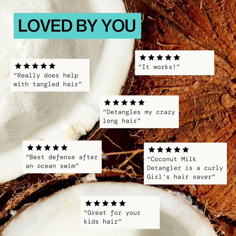 Pacifica Coconut Milk Hair Detangler Spray – Leave-In Conditioning Elixir for Tangle-Free Hair – Instantly Detangles Knots, Adds Shine & Moisture, Prevents Breakage & Frizz – Vegan & Cruelty-Free Infinity Warehouse