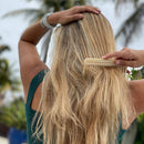 Giorgio G30 Large 5.75 Inch Hair Detangling Comb, Wide Teeth for Thick Curly Wavy Hair. Long Hair Detangler Comb For Wet and Dry. Handmade of Cellulose, Saw-Cut, Hand Polished, Ivory 2 Pack GIORGIO