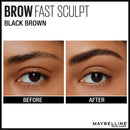 Maybelline Brow Fast Sculpt, Shapes Eyebrows, Eyebrow Mascara Makeup, Black Brown, 0.09 Fl. Oz. Maybelline New York