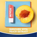 NIVEA Peach Lip Care - Tinted Lip Balm for Beautiful, Soft Lips, 0.17 Ounce (Pack of 4) NIVEA