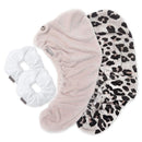 Kitsch Microfiber Hair Towel Wrap for Drying Wet Hair and Microfiber Scrunchies for Frizz Free, Heatless Hair Drying, Cleanse Bundle (Blush, Leopard, White) Kitsch