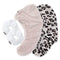 Kitsch Microfiber Hair Towel Wrap for Drying Wet Hair and Microfiber Scrunchies for Frizz Free, Heatless Hair Drying, Cleanse Bundle (Blush, Leopard, White) Kitsch