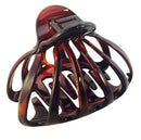 Parcelona French Octopus Large Wide Celluloid Acetate Tortoise Flat Teeth Shell Jaw Hair Claw Clip Clamp Parcelona