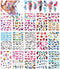 Le Fu Li 30 Sheets Butterfly Nail Art Stickers Nail Art Water Transfer Sticker with Butterfly Flower Patterns Manicure Tips，Nail Tips DIY Toenails Nail Art Decorations Accessories Decals Le Fu Li