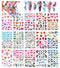 Le Fu Li 30 Sheets Butterfly Nail Art Stickers Nail Art Water Transfer Sticker with Butterfly Flower Patterns Manicure Tips，Nail Tips DIY Toenails Nail Art Decorations Accessories Decals Le Fu Li