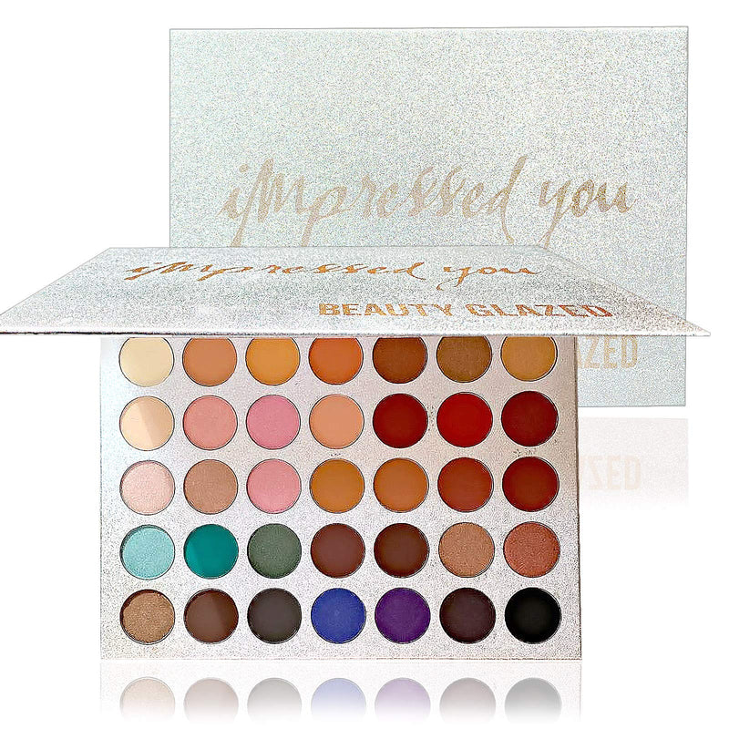 Eyeshadow Palette Matte Eyeshadow Pallet Pigmented Shades Makeup Palette Set Shimmer Foils Eye Makeup Long Lasting Palette of Shades 35 Colors Waterproof and Sweatproof MYUANGO