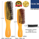 Giorgio GION2O Neon Orange 6.25 inch Gentle Touch Detangler Hair Brush for Men and Women. Soft Bristles for Sensitive Scalp. Wet and Dry for all Hair Types. Scalp Massager Brush Stimulate Hair Growth GIORGIO