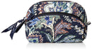 Vera Bradley Women's Cotton Mini Cosmetic Organizer Makeup Bag, Java Navy Camo - Recycled Cotton, One Size US Vera Bradley