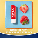 NIVEA Strawberry Lip Care - Tinted Lip Balm for Beautiful, Soft Lips, 0.17 Ounce (Pack of 4) NIVEA