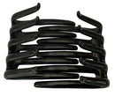 Parcelona French Crab Interlocking Medium Celluloid Glossy Black Hair Clip Side Comb 2 1/4 Inches Parcelona Store