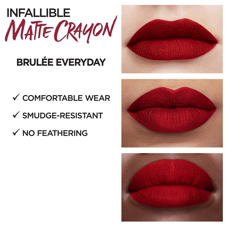 L'Oreal Paris Infallible Matte Lip Crayon, Brulee Everyday (Packaging May Vary) L'Oreal Paris