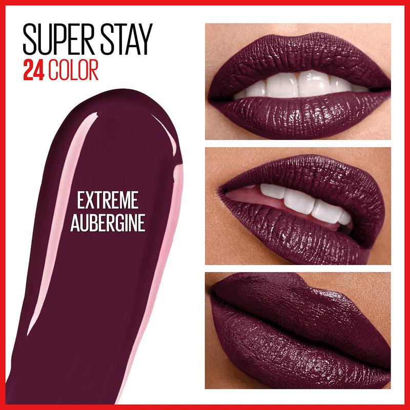 Maybelline SuperStay 24, 2-Step Liquid Lipstick, Extreme Aubergine Maybelline New York