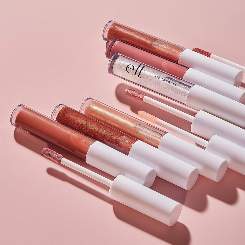 e.l.f, Lip Lacquer, Moisturizing, Shiny, Non-Sticky, Long Lasting, Provides Maximum Color, Glides On, Wild Rose, 0.08 Fl Oz e.l.f. Store