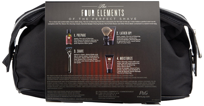 The Art of Shaving Sandalwood Travel Kit - Men's Razor with Pre-Shave Oil, Shaving Cream, Shaving Brush & After-Shave Balm The Art of Shaving