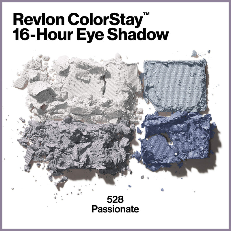 Revlon ColorStay 16 Hour Eyeshadow Quad with Dual-Ended Applicator Brush, Longwear, Intense Color Smooth Eye Makeup for Day & Night, Passionate (528), 0.16 oz REVLON Store
