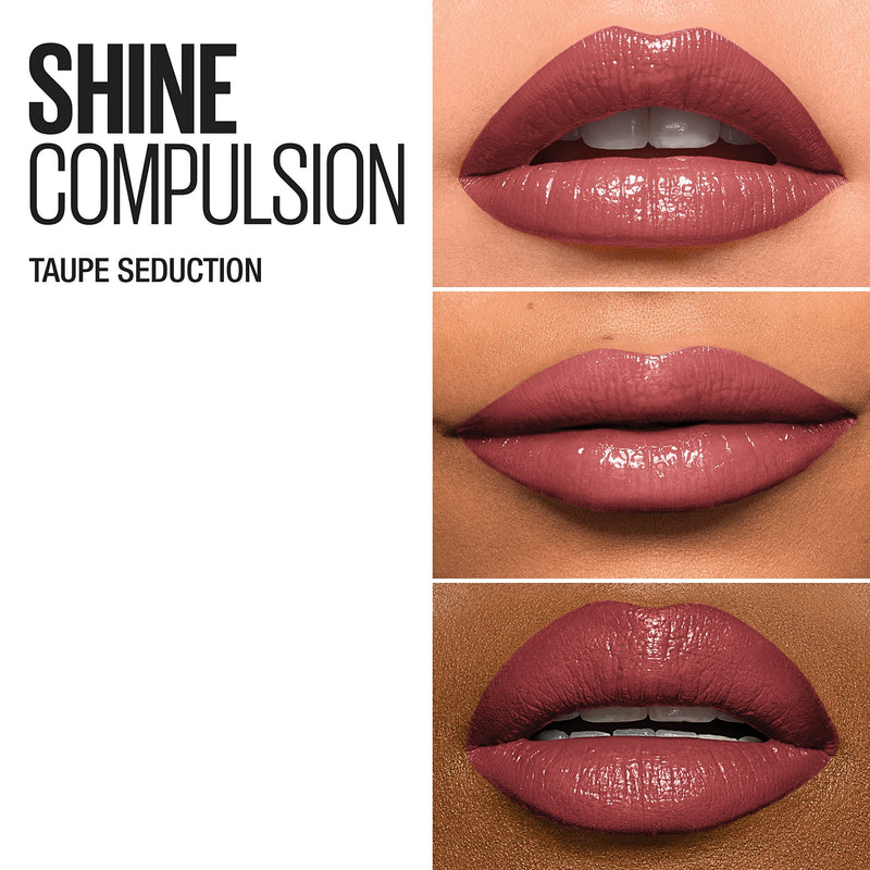 Maybelline New York Color Sensational Shine Compulsion Lipstick Makeup, Taupe Seduction, 0.1 Ounce Maybelline New York