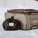 Lay-n-Go Cosmo Drawstring Makeup Organizer Cosmetic & Toiletry Bag for Travel, and Daily Use with a Durable Patented Design, 20 inch, Evergeen Lay-n-Go